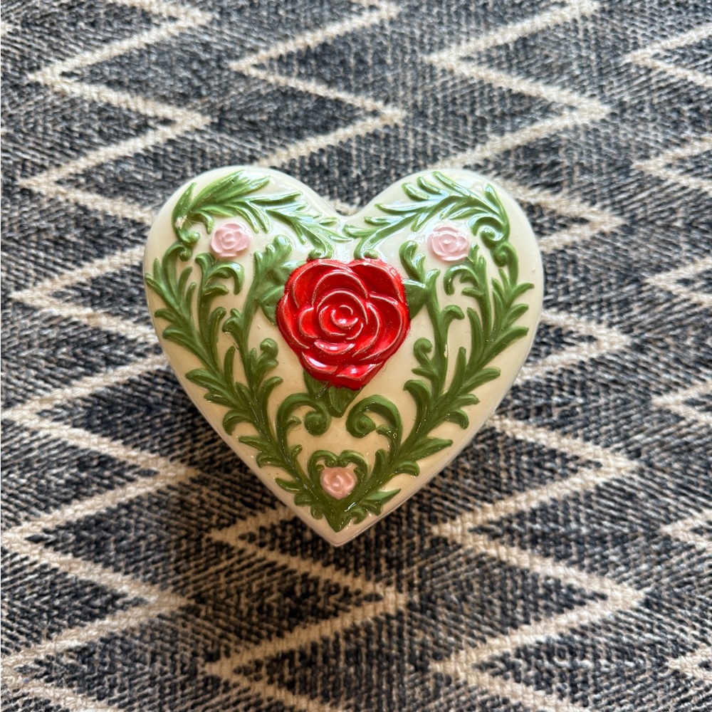 Red and Green Heart-Shaped Decor Accent